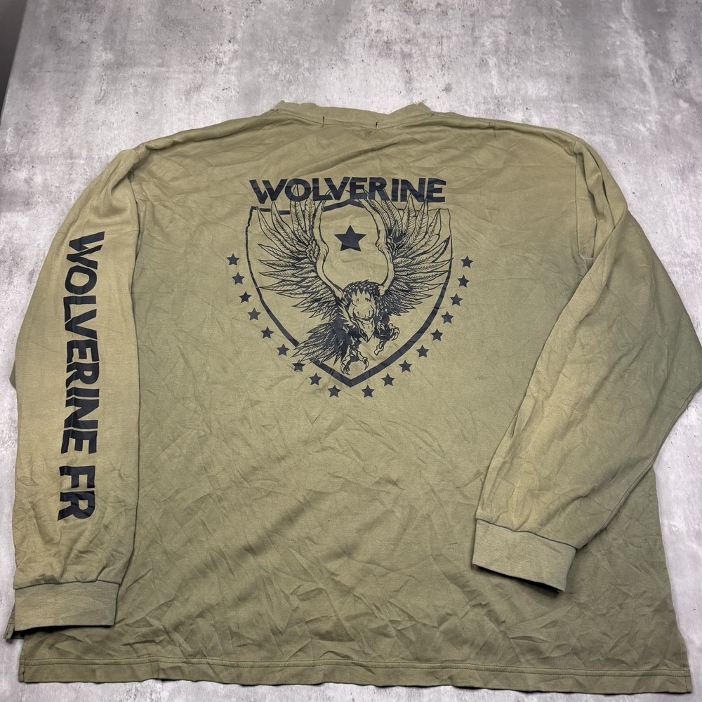Wolverine FR Flame Retardant Fire Resistant Pocket T-Shirt Men XXL Olive Faded